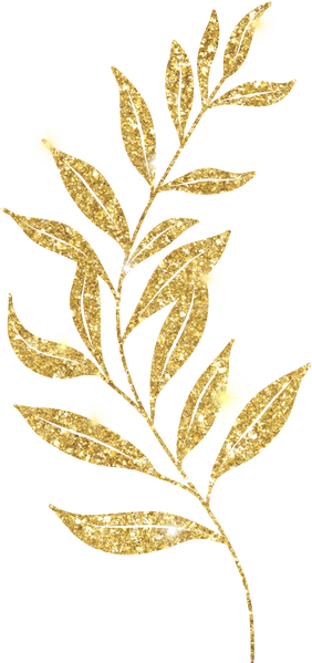 Gold leaves illustration